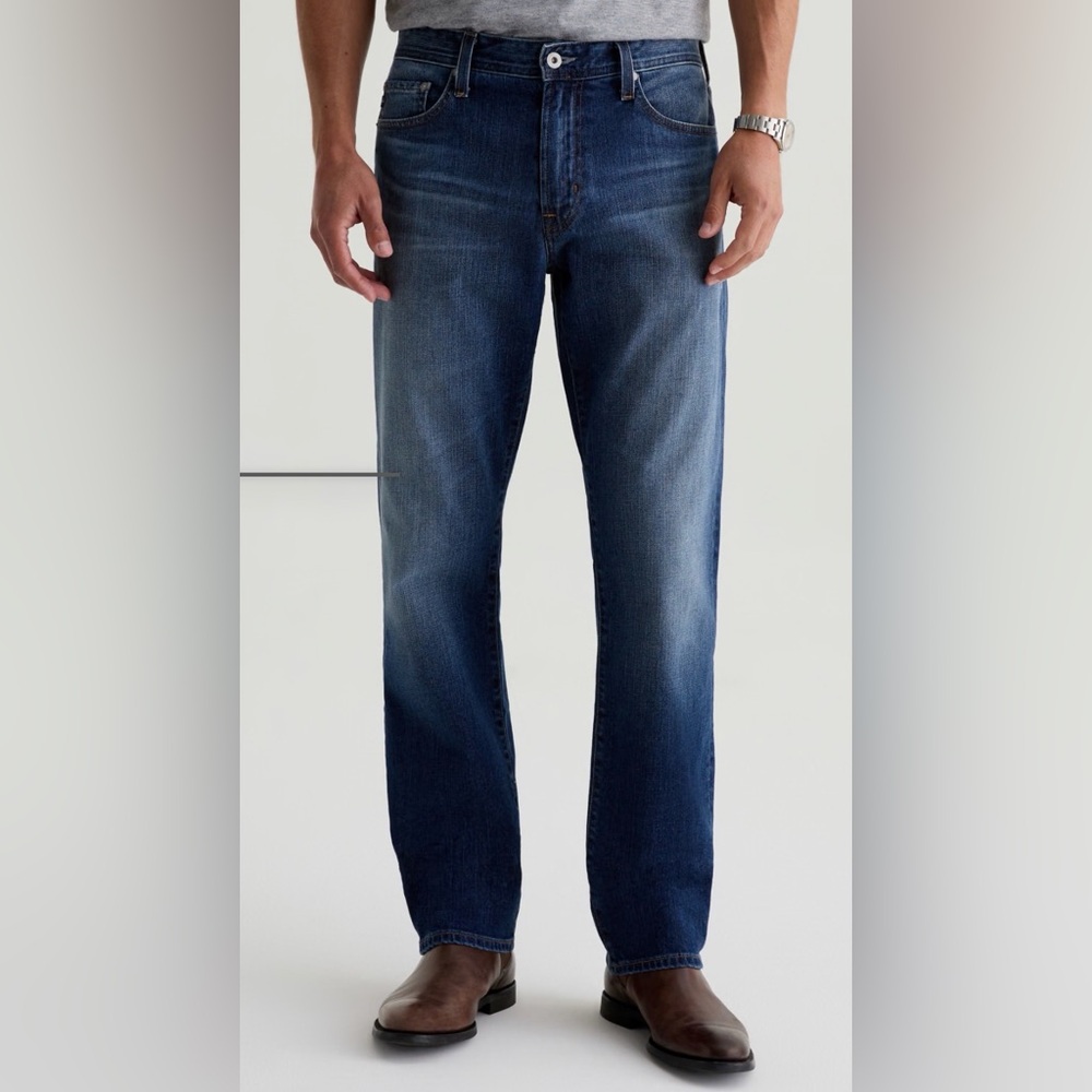 AG Adriano Goldschmied Jeans 42x34 The Protege Straight Leg Blue Stretch 43x34 - Picture 2 of 11